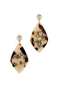 TEARDROP MORROCAN PATTERN EARRING