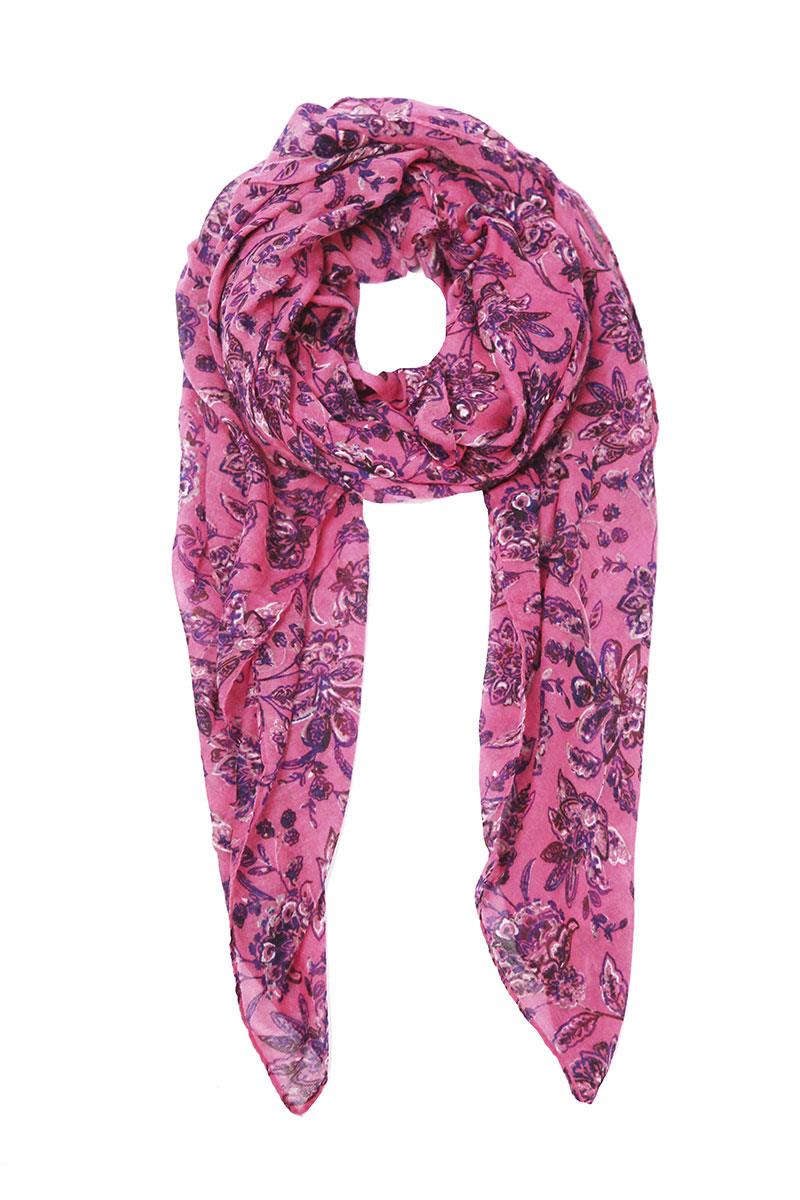 FLORAL PRINT SKINNY SCARF