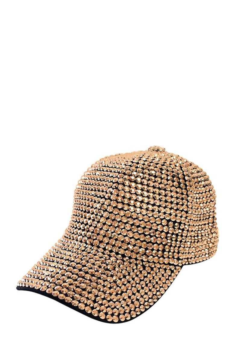 MULTI ENCRUSTED BLING STUDDED BASEBLALL CAP