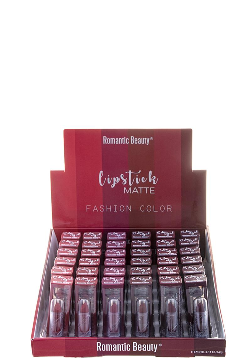 ROMANTIC BEAUTY PROFESSIONAL COLOR FASHION GIRL MATTE LIPSTICK 36 PCS