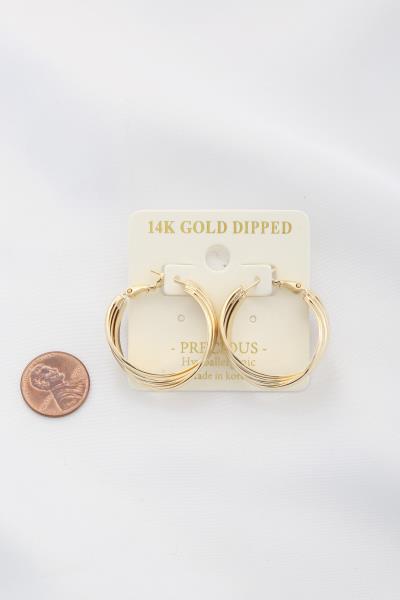 HOOP 14K GOLD DIPPED EARRING