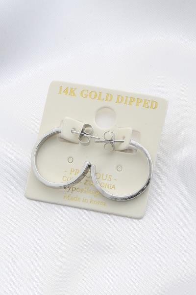 SQUARE EDGE 14K GOLD DIPPED EARRING