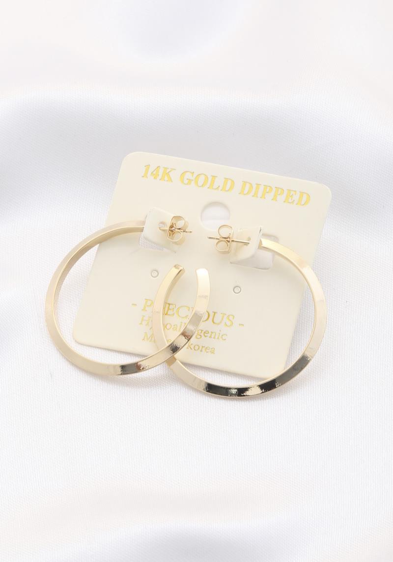14K GOLD DIPPED HOOP EARRING