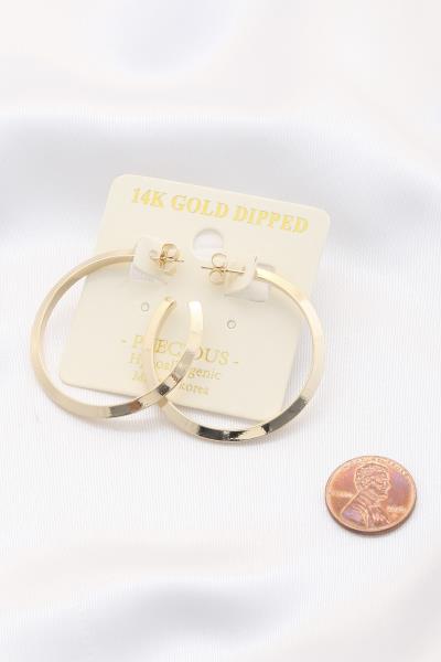 14K GOLD DIPPED HOOP EARRING