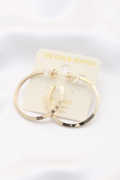 14K GOLD DIPPED HOOP EARRING