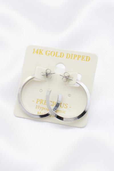 14K GOLD DIPPED HOOP EARRING