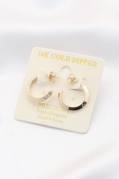 14K GOLD DIPPED HOOP EARRING