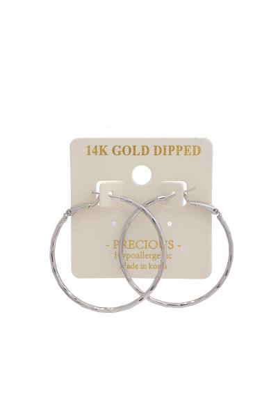 14K GOLD DIPPED HOOP EARRING