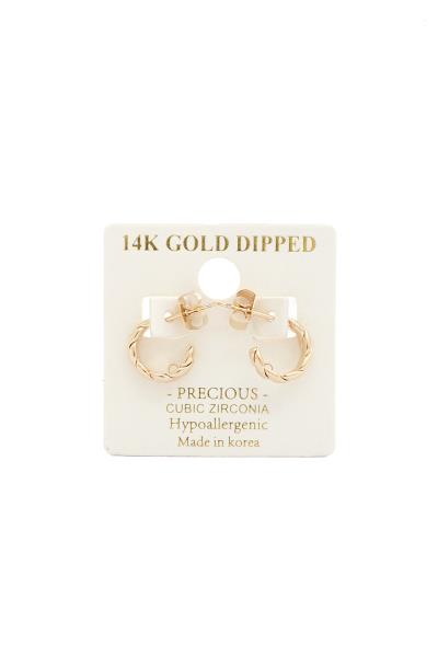 MINI HUGGIE 14K GOLD DIPPED EARRING