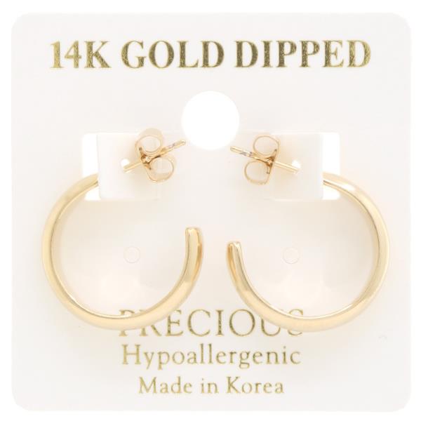 BASIC GOLD DIPPED OPEN CIRCLE EARRING