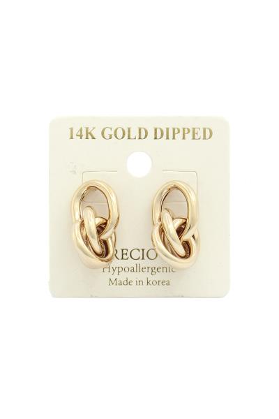 KNOTTED METAL EARRING