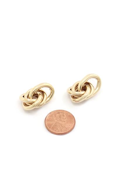 KNOTTED METAL EARRING