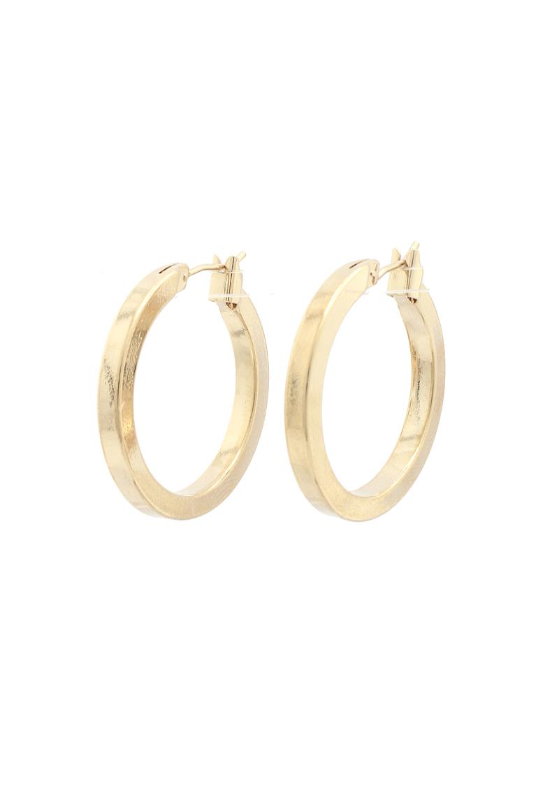 SQUARE EDGE HOOP EARRING