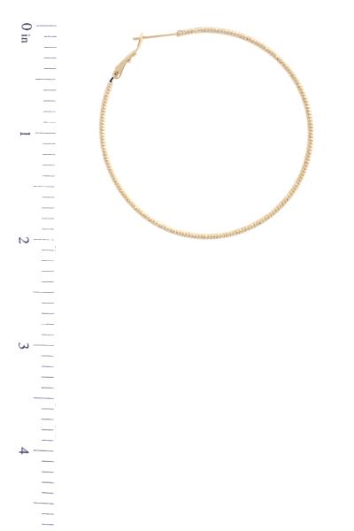 LINED BASIC 14K GOLD DIPPED HOOP EARRING