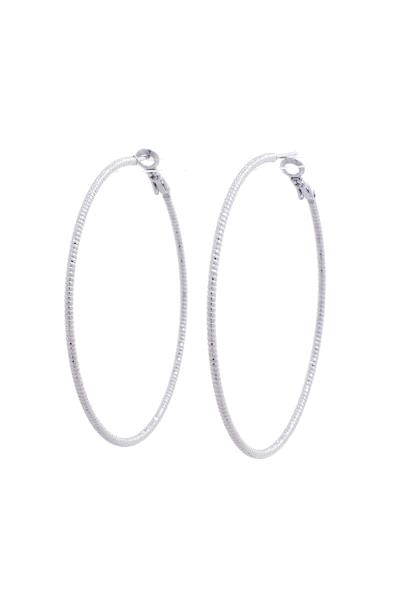 LINED BASIC 14K GOLD DIPPED HOOP EARRING