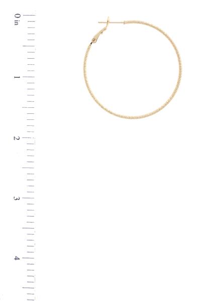 LINED BASIC 14K GOLD DIPPED HOOP EARRING