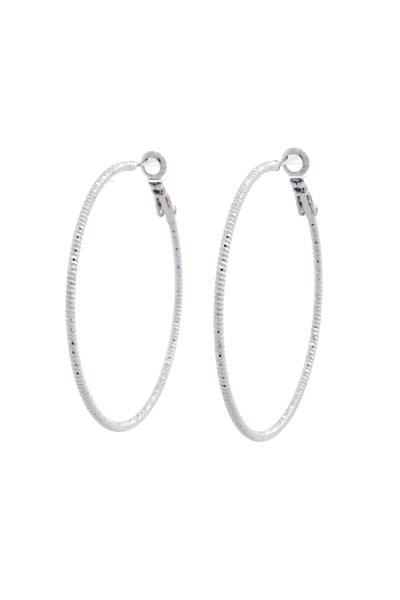 LINED BASIC 14K GOLD DIPPED HOOP EARRING