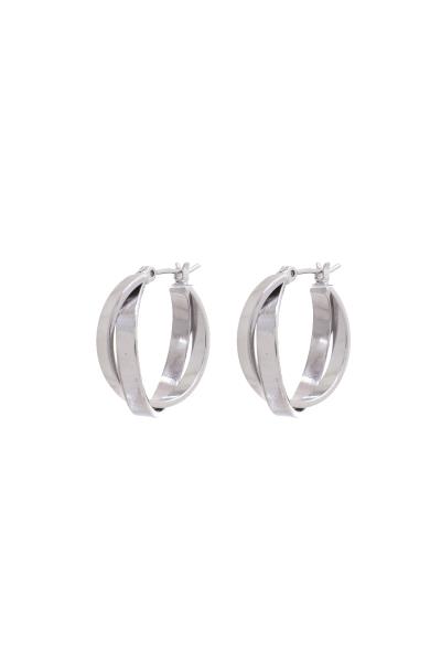 14K GOLD DIPPEED DOUBLE CIRCLE EARRING