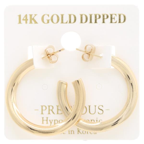 GOLD DIPPED 30MM HOOP EARRING