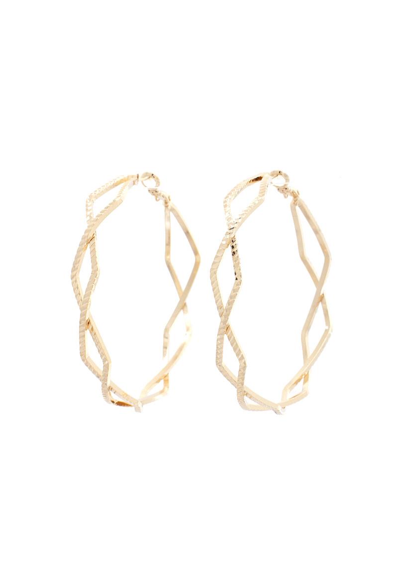 ABSTRACTED 14K GOLD DIPPED EARRING