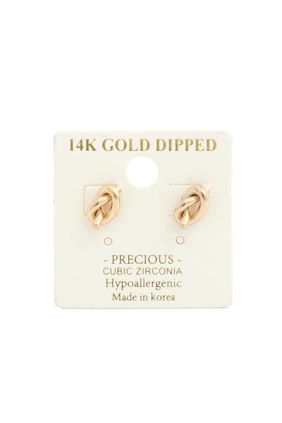 KNOT 14K GOLD DIPPED EARRING