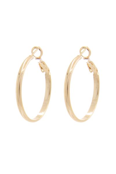 14K GOLD DIPPED HYPOALLERGENIC MADE IN KOREA CLASSIC 30MM METAL HOOP EARRING