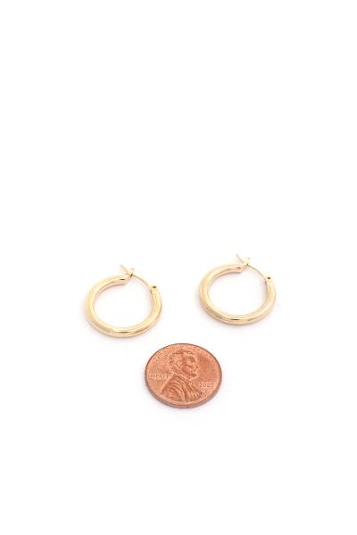 14K GOLD DIPPED SOLID HOOP EARRING