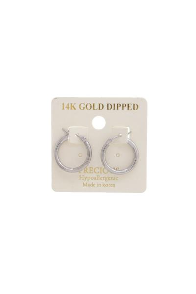 14K GOLD DIPPED SOLID HOOP EARRING