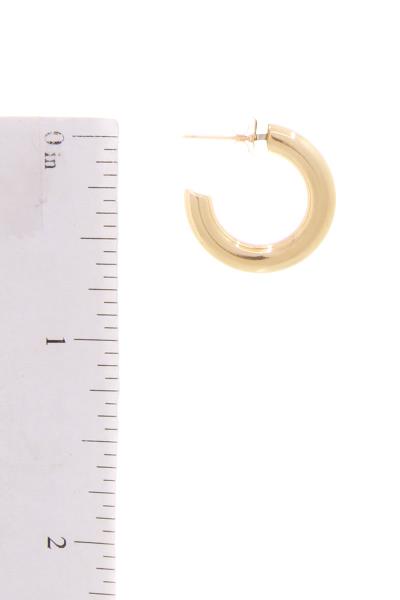 14K GOLD DIPPED HYPOALLERGENIC MADE IN KOREA CLASSIC 20MM METAL HOOP EARRING