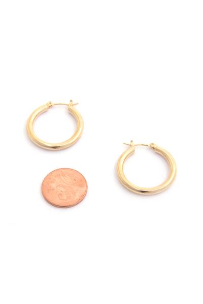 PIPE 14K GOLD DIPPED HOOP EARRING