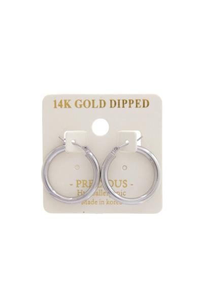 PIPE 14K GOLD DIPPED HOOP EARRING