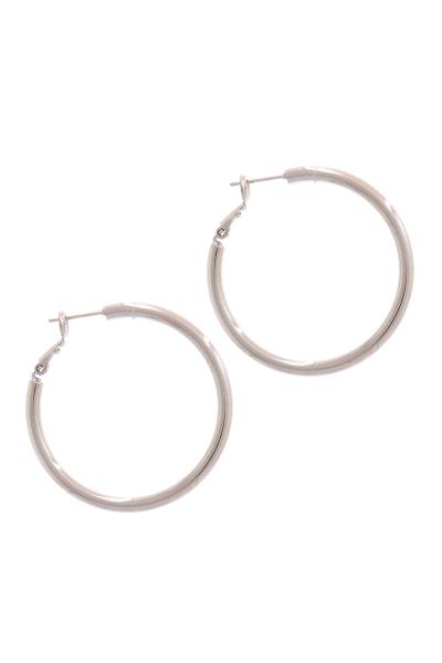 BASIC METAL TUBE HOOP EARRING