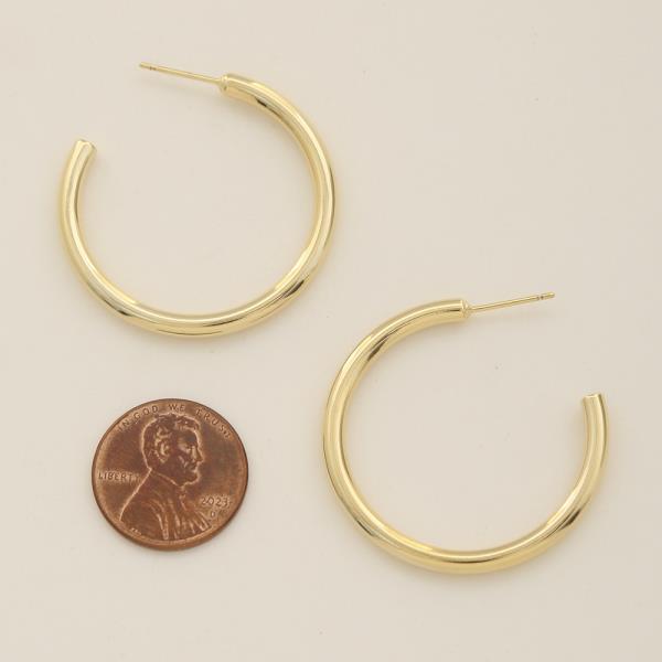 14K GOLD DIPPED HOOP EARRING