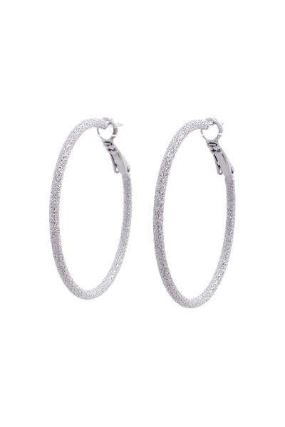 TEXTURED PIPE 14K GOLD DIPPED HOOP EARRING