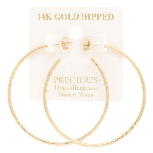 14K GOLD DIPPED HOOP EARRING