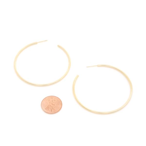 14K GOLD DIPPED HOOP EARRING