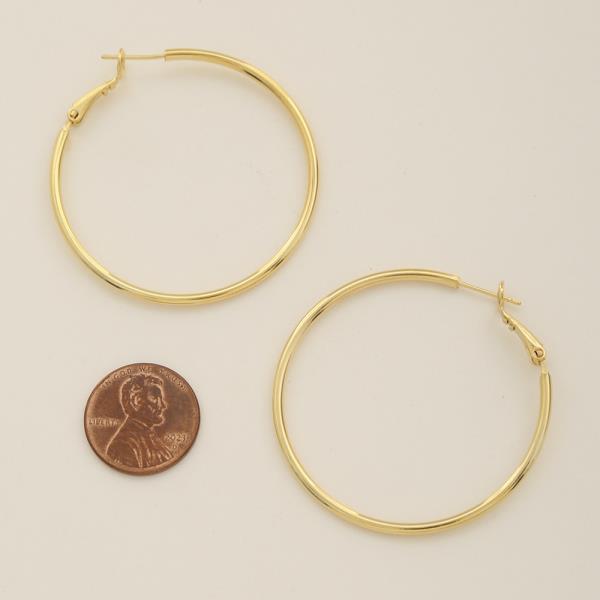 14K GOLD DIPPED HOOP EARRING