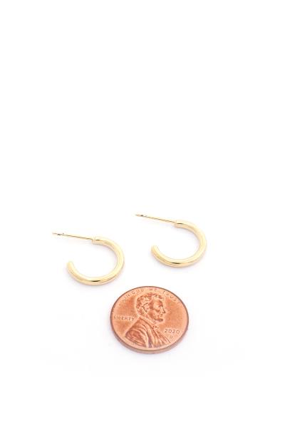 MINI OPEN CIRCLE GOLD DIPPED EARRING