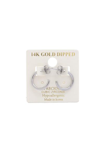 MINI OPEN CIRCLE GOLD DIPPED EARRING