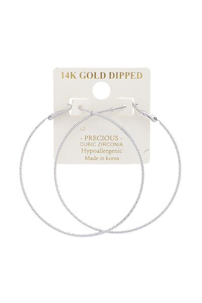 BASIC METAL OPEN HOOP EARRING