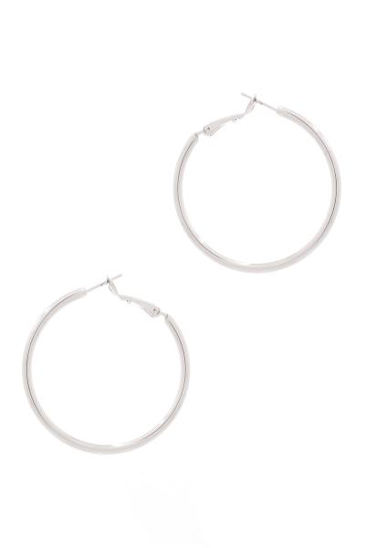 BASIC METAL 40MM HOOP EARRING