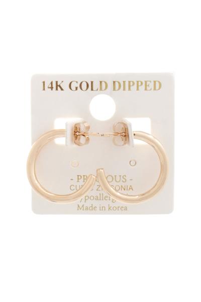 14K GOLD DIPPED METAL 20MM HOOP EARRING