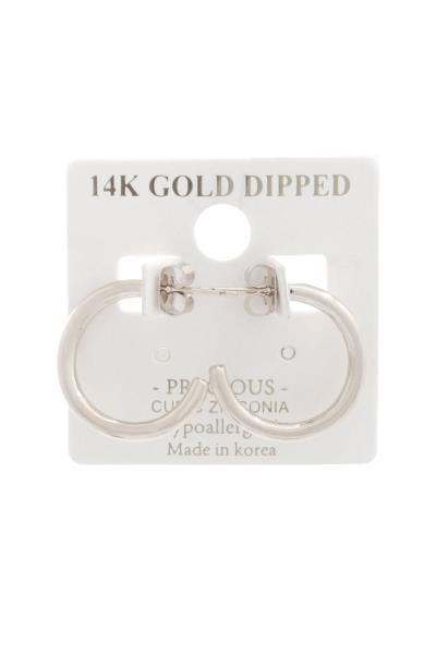 14K GOLD DIPPED METAL 20MM HOOP EARRING