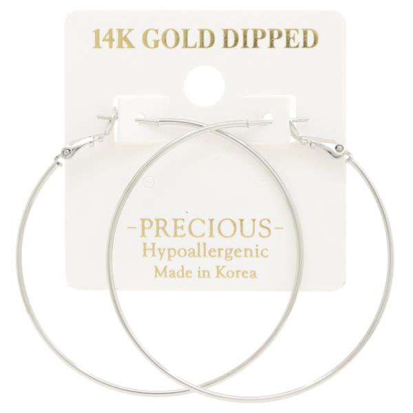 BAISC 14K GOLD DIPPED HOOP EARRING