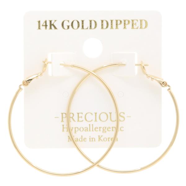 BAISC 14K GOLD DIPPED HOOP EARRING