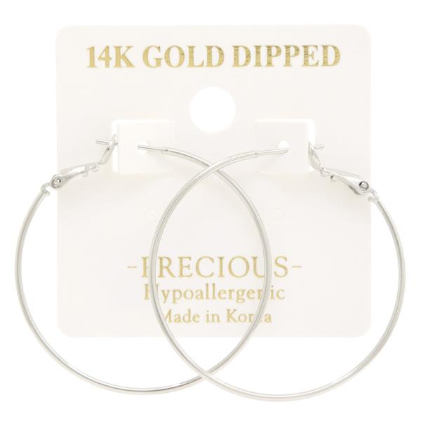 BAISC 14K GOLD DIPPED HOOP EARRING