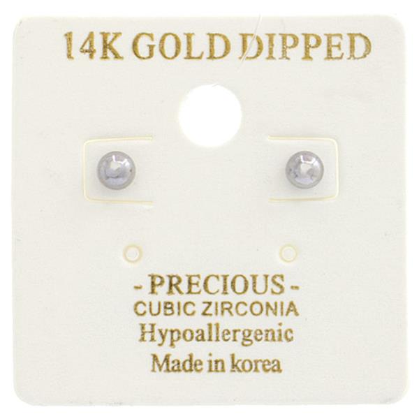 BALL BEAD 14K GOLD DIPPED EARRING