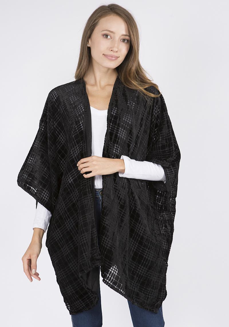 FASHION SMOOTH VENTED DESIGN PONCHO