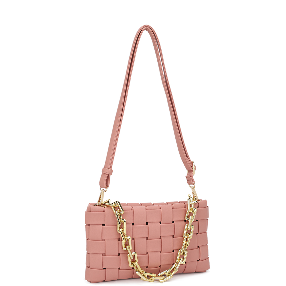 CHIC QUILT CHAIN LINK CROSSBODY BAG