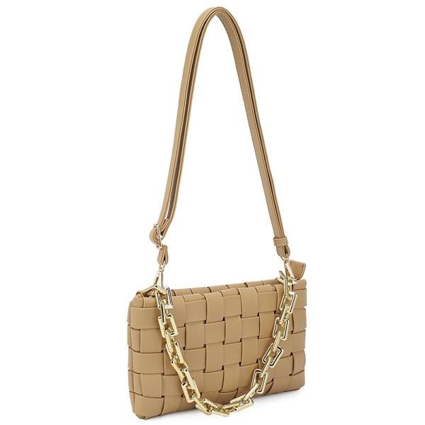 CHIC QUILT CHAIN LINK CROSSBODY BAG